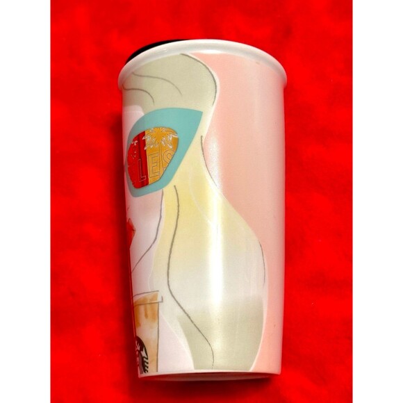Starbucks Los Angeles LA Girl Sunglasses Ceramic Coffee Travel Mug 12oz Cali CA - Picture 3 of 9